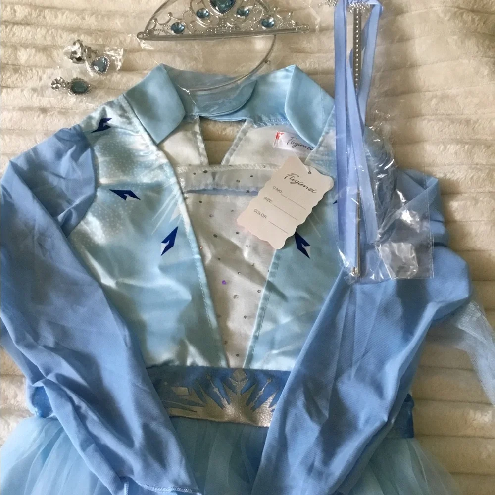 Light Blue Sparkle Princess Costume Dress for Kids - Brand: